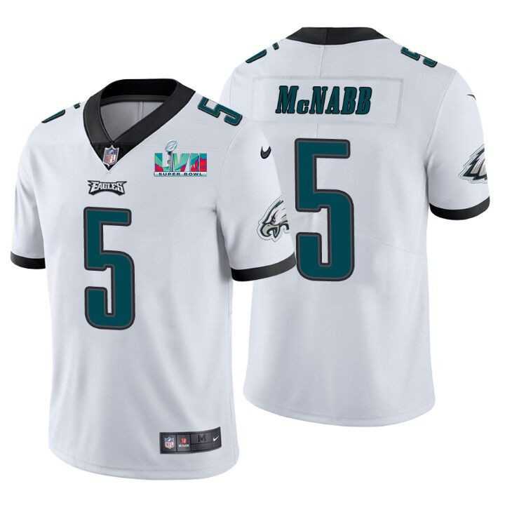 Men & Women & Youth Philadelphia Eagles #5 Donovan McNabb White Super Bowl LVII Patch Vapor Untouchable Limited Stitched Jersey